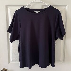 And Now This Women's Navy Short Sleeve Ribbed Tee